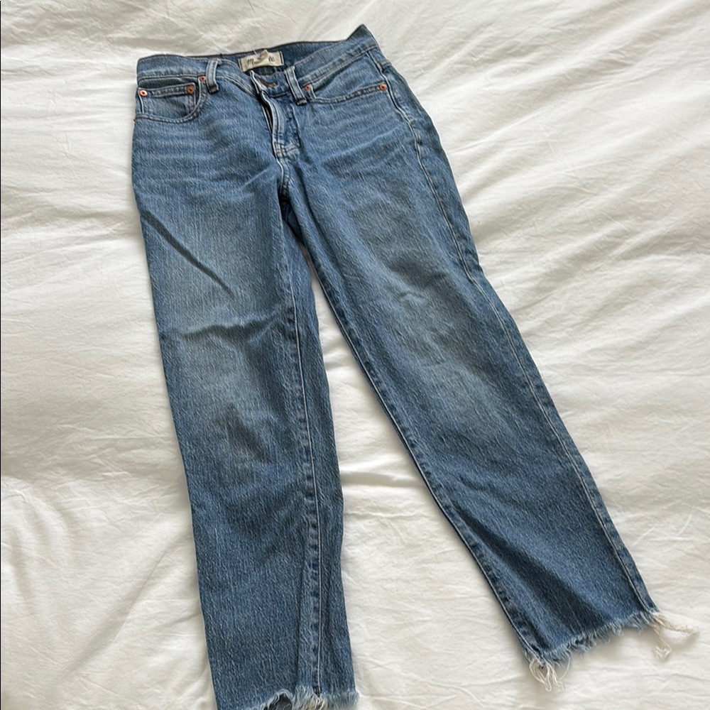 Madewell Perfect Vintage Jean Straight Leg with Distressed Hem